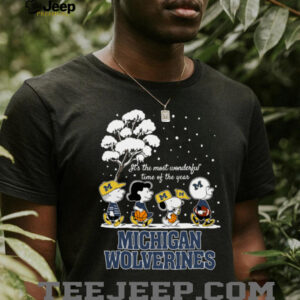 Peanuts Michigan Wolverines Winter It’s The Most Wonderful Time Of The Year T Shirt