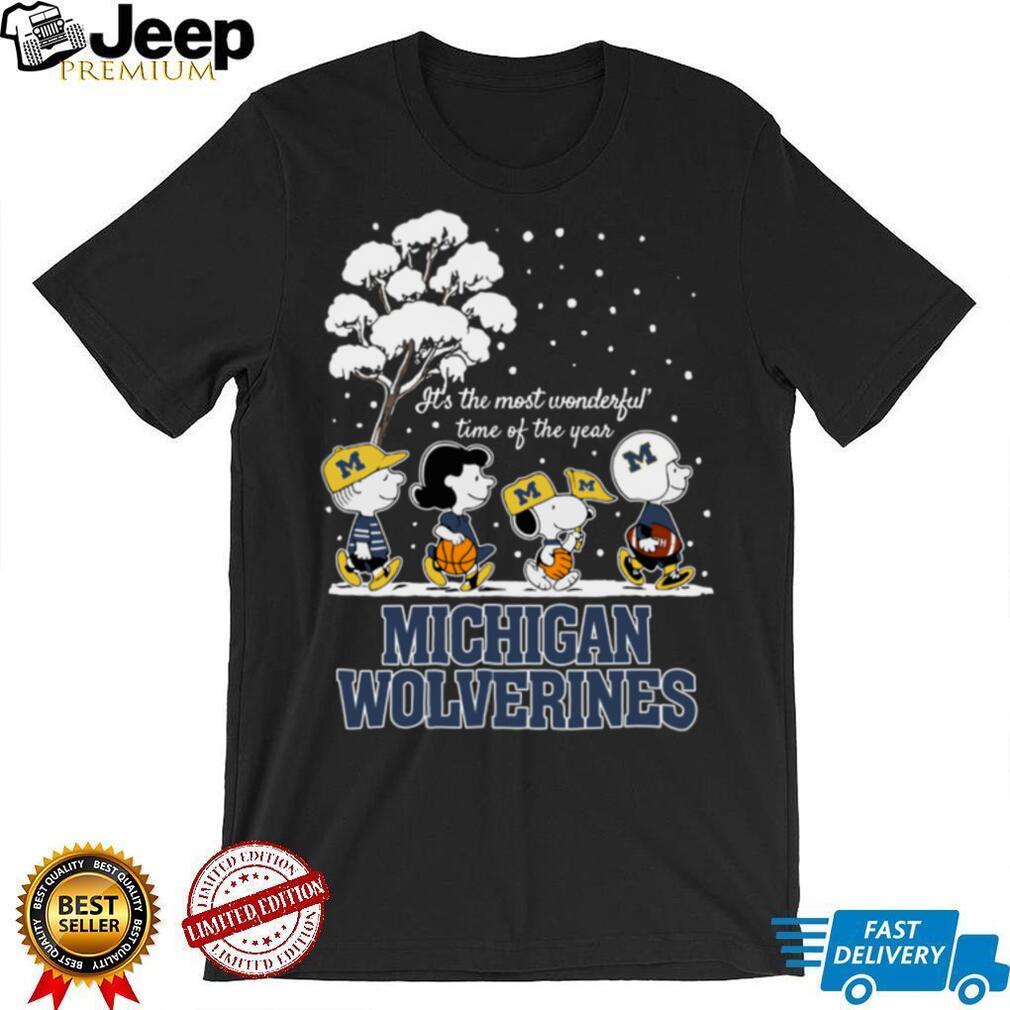 Peanuts Michigan Wolverines Winter It’s The Most Wonderful Time Of The Year T Shirt Peanuts Michigan Wolverines Winter It’s The Most Wonderful Time Of The Year T Shirt