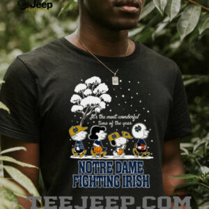 Peanuts Notre Dame Fighting Irish Winter It’s The Most Wonderful Time Of The Year T Shirt