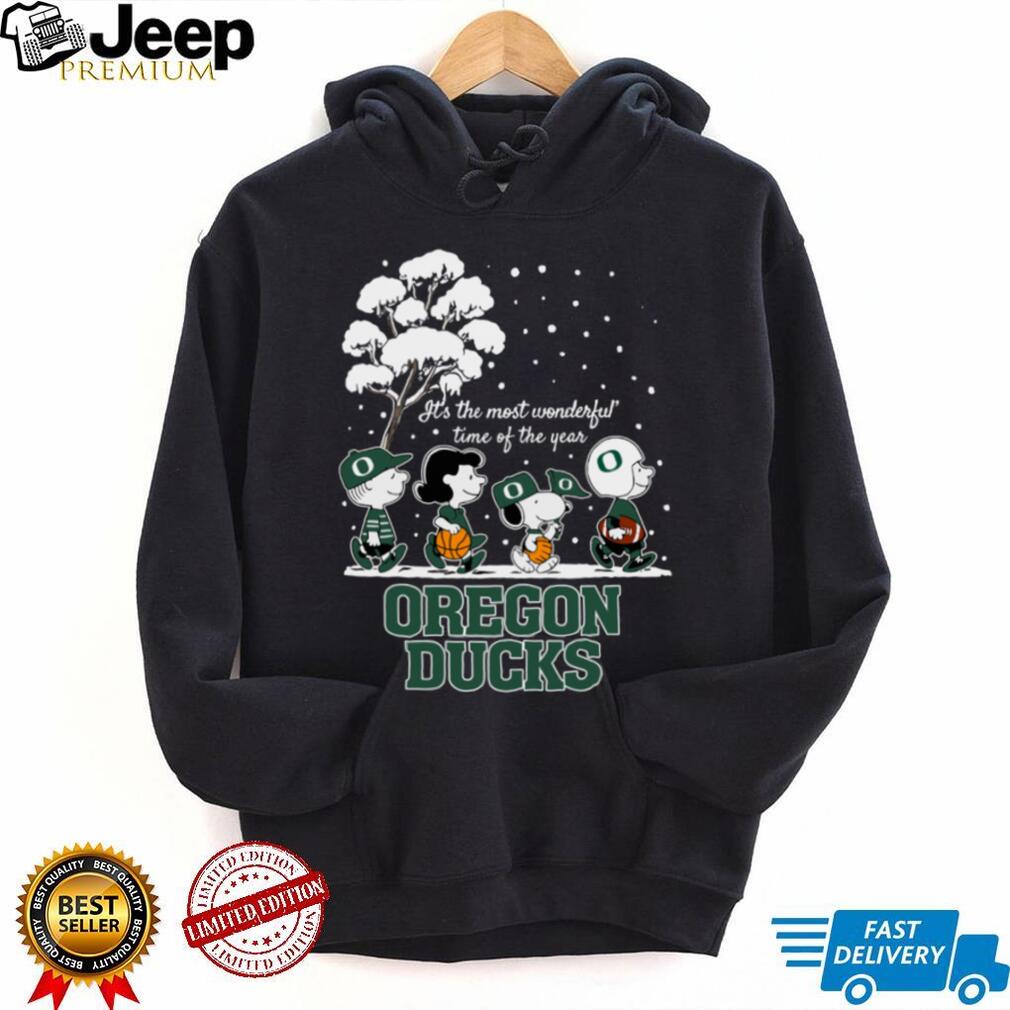 Peanuts Oregon Ducks Winter It’s The Most Wonderful Time Of The Year T Shirt Peanuts Oregon Ducks Winter It’s The Most Wonderful Time Of The Year T Shirt