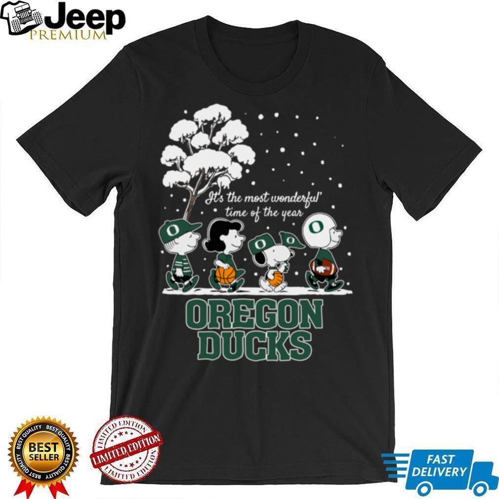 Peanuts Oregon Ducks Winter It’s The Most Wonderful Time Of The Year T Shirt Peanuts Oregon Ducks Winter It’s The Most Wonderful Time Of The Year T Shirt
