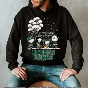 Peanuts Oregon Ducks Winter It's The Most Wonderful Time Of The Year T Shirt