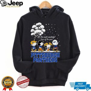 Peanuts Pittsburgh Panthers Winter It’s The Most Wonderful Time Of The Year T Shirt