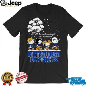 Peanuts Pittsburgh Panthers Winter It's The Most Wonderful Time Of The Year T Shirt