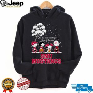 Peanuts SMU Mustangs Winter It’s The Most Wonderful Time Of The Year T Shirt