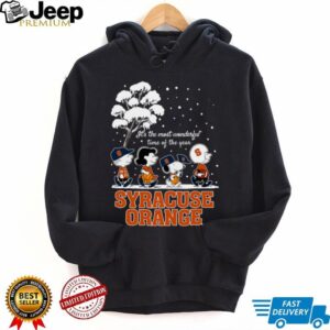 Peanuts Syracuse Orange Winter It’s The Most Wonderful Time Of The Year T Shirt