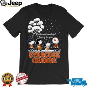Peanuts Syracuse Orange Winter It's The Most Wonderful Time Of The Year T Shirt