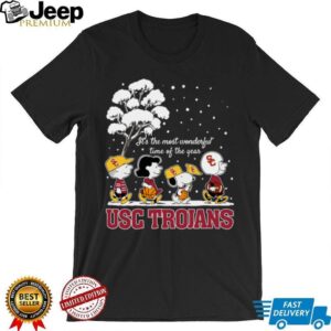 Peanuts USC Trojans Winter It's The Most Wonderful Time Of The Year T Shirt