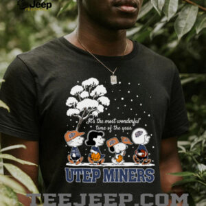Peanuts UTEP Miners Winter It’s The Most Wonderful Time Of The Year T Shirt