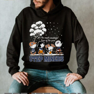 Peanuts UTEP Miners Winter It's The Most Wonderful Time Of The Year T Shirt