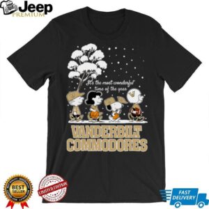 Peanuts Vanderbilt Commodores Winter It's The Most Wonderful Time Of The Year T Shirt