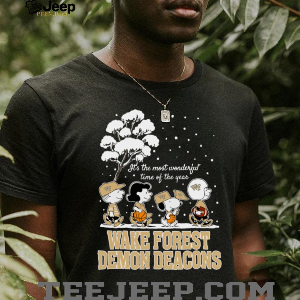 Peanuts Wake Forest Demon Deacons Winter It’s The Most Wonderful Time Of The Year T Shirt Peanuts Wake Forest Demon Deacons Winter It’s The Most Wonderful Time Of The Year T Shirt