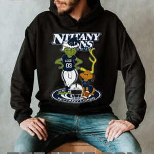 Penn State Nittany Lions NCAA Football Grinch and Dog Shirt – Custom Name Fan Tee – Personalized Game Day & Holiday Gift