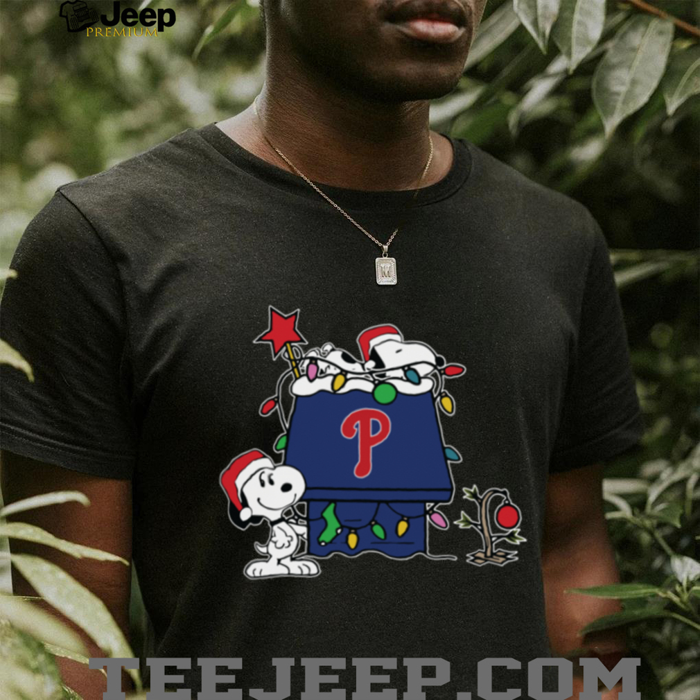 Philadelphia Phillies Christmas Snoopy Doghouse T Shirt Philadelphia Phillies Christmas Snoopy Doghouse T Shirt