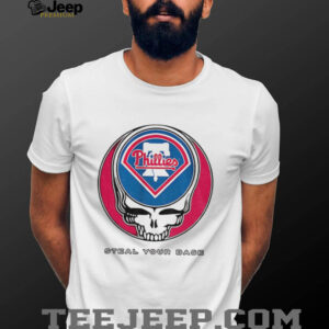 Philadelphia Phillies Steal Your Base Grateful Dead skull MLB shirt