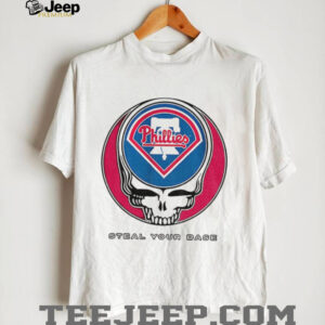 Philadelphia Phillies Steal Your Base Grateful Dead skull MLB shirt