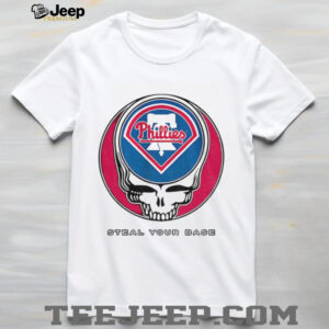 Philadelphia Phillies Steal Your Base Grateful Dead skull MLB shirt