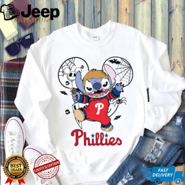 Philadelphia Phillies Stitch Michael Halloween 2025 T Shirt