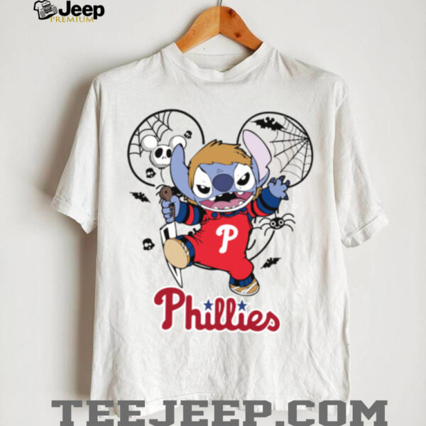 Philadelphia Phillies Stitch Michael Halloween 2025 T Shirt