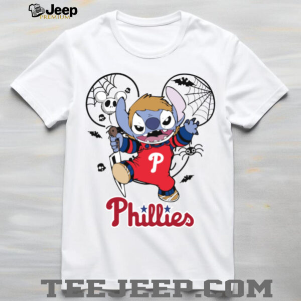 Philadelphia Phillies Stitch Michael Halloween 2025 T Shirt