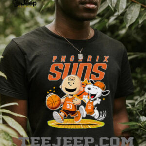 Phoenix Suns X Charlie Brown And Snoopy Playing Basketball Shirt