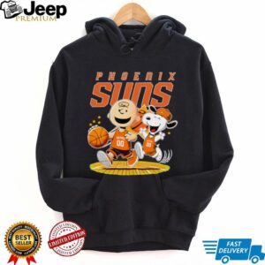 Phoenix Suns X Charlie Brown And Snoopy Playing Basketball Shirt