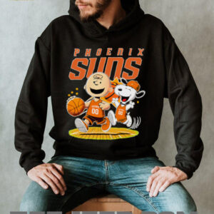 Phoenix Suns X Charlie Brown And Snoopy Playing Basketball Shirt