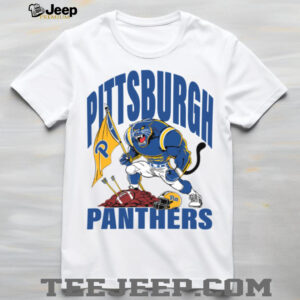 Pittsburgh Panthers Mascot Planting Flag College Football Tee