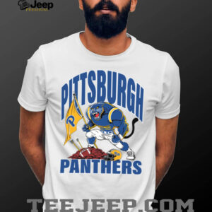 Pittsburgh Panthers Mascot Planting Flag College Football Tee