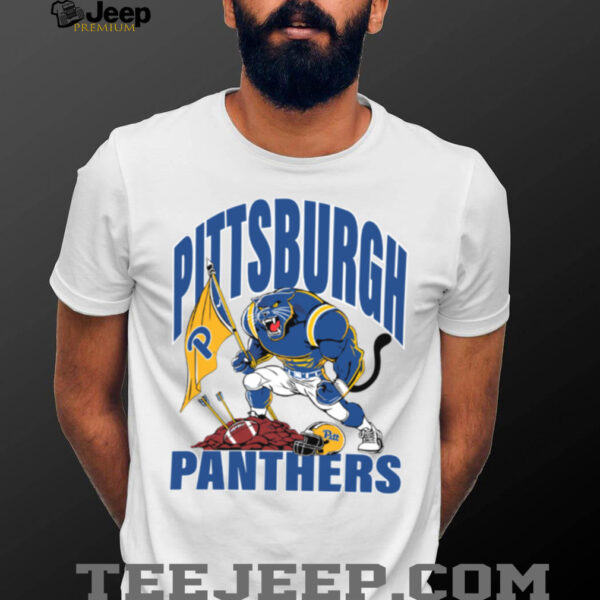 Pittsburgh Panthers Mascot Planting Flag College Football Tee