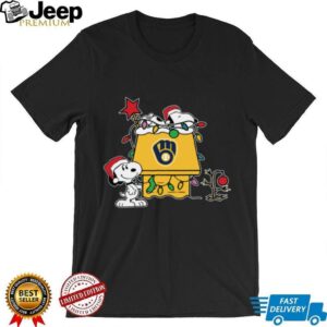 Pittsburgh Pirates Christmas Snoopy Doghouse T Shirt