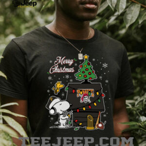 Pittsburgh Pirates Merry Christmas Snoopy Baby T Shirt Holiday Baseball Tee