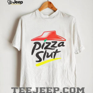 Pizza Slut Pizza Hut logo parody shirt