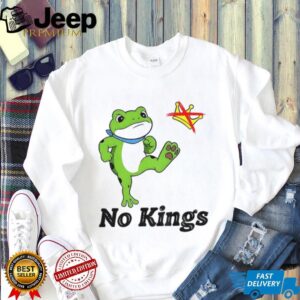 Portland Frog kicks crown No Kings anti Trump political shirt