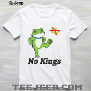 Portland Frog kicks crown No Kings anti Trump political shirt