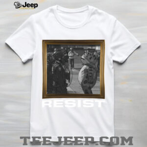 Portland Protest Frog Resist Framed Art Graphic TShirt