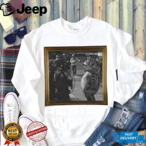 Portland Protest Frog Resist Framed Art Graphic TShirt