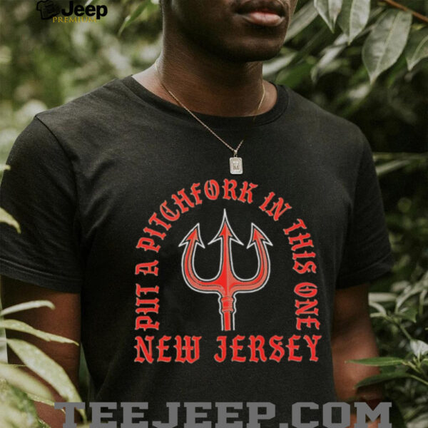 Put a Pitchfork in this one new jersey logo shirt