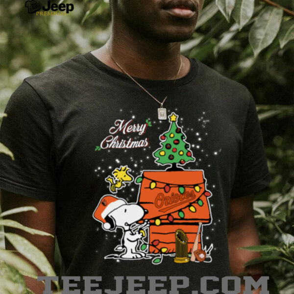 Orioles Shop Merry Christmas With Snoopy Baby Baltimore Orioles T Shirt
