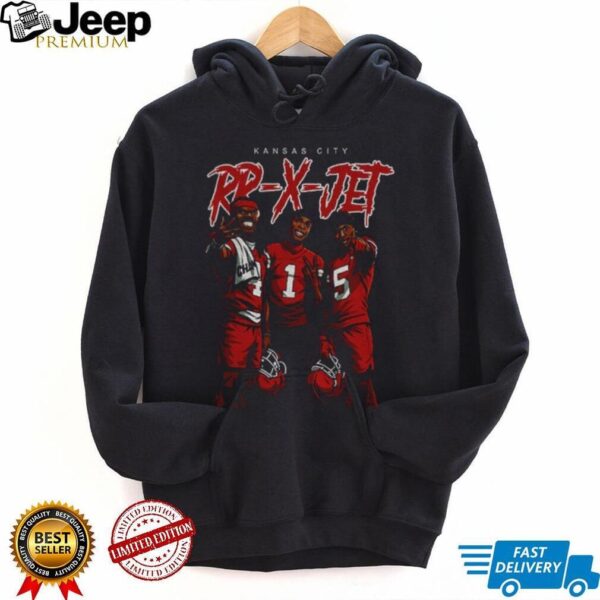 Rashee Rice Xavier Worthy and Hollywood Kansas City RR X Jet shirt