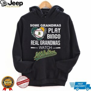 Real Grandmas Watch Athletics Baseball Diamond Heart Shirt