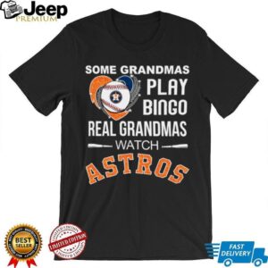 Real Grandmas Watch Houston Astros Baseball Diamond Heart Shirt