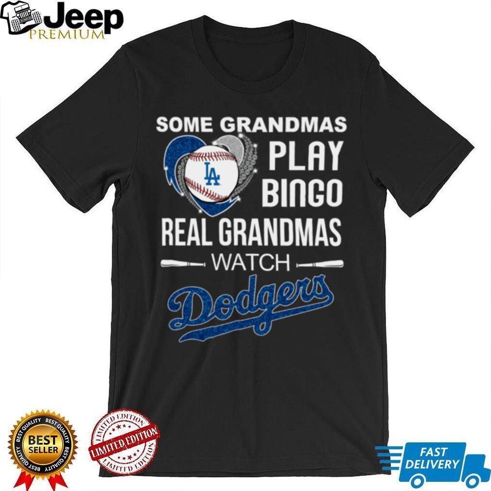 Real Grandmas Watch Los Angeles Dodgers Baseball Diamond Heart Shirt Real Grandmas Watch Los Angeles Dodgers Baseball Diamond Heart Shirt