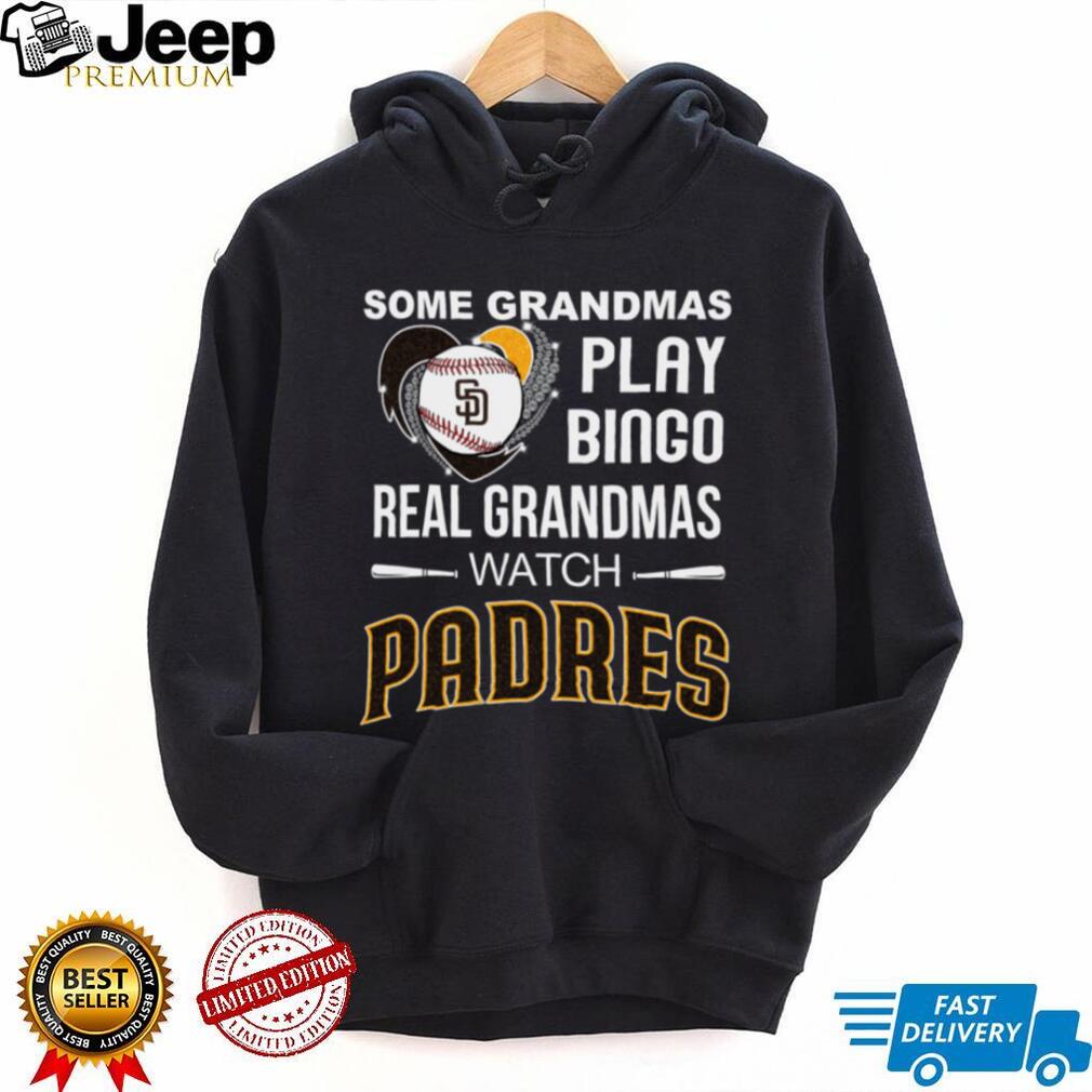 Real Grandmas Watch San Diego Padres Baseball Diamond Heart Shirt Real Grandmas Watch San Diego Padres Baseball Diamond Heart Shirt