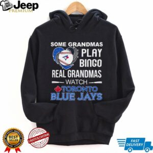 Real Grandmas Watch Toronto Blue Jays Baseball Diamond Heart Shirt