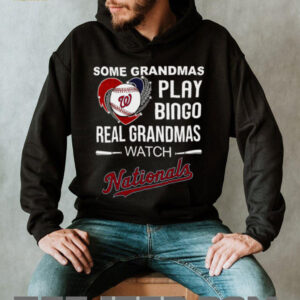 Real Grandmas Watch Washington Nationals Baseball Diamond Heart Shirt