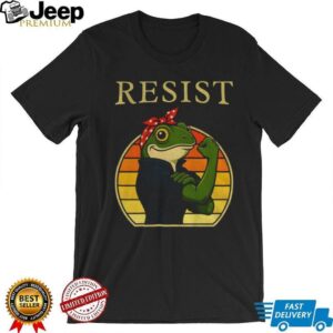 Resist Frog Portland Rosie the Riveter Funny Political shirt