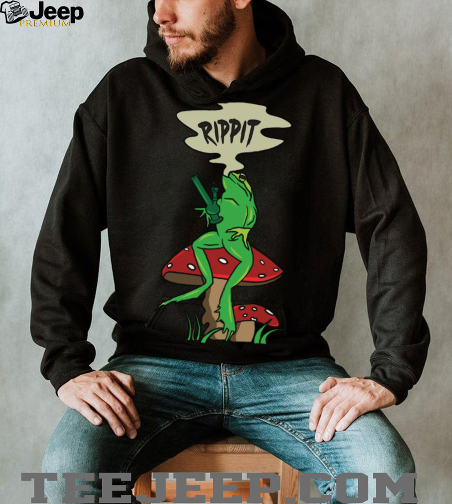 Retro Rippit Frog On Toadstool Chill Shirt Retro Rippit Frog On Toadstool Chill Shirt