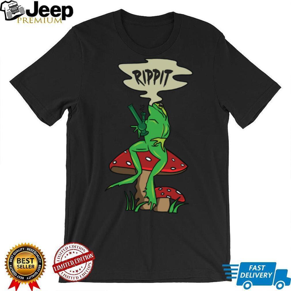 Retro Rippit Frog On Toadstool Chill Shirt Retro Rippit Frog On Toadstool Chill Shirt