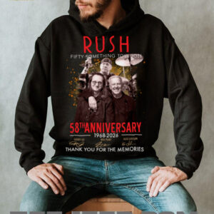 Rush Fifty Something Tour 2025 Celebrating 58th Anniversary Since 1968 T Shirt